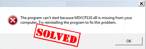 Mfc110u.dll is missing windows 8 free
